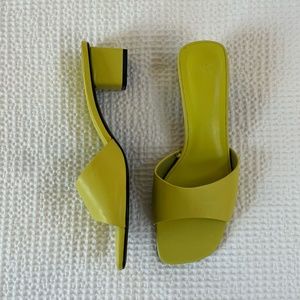 ZARA Green Heeled Sandals